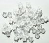 50 4x10mm Transparent Crystal Cupped Flower Beads